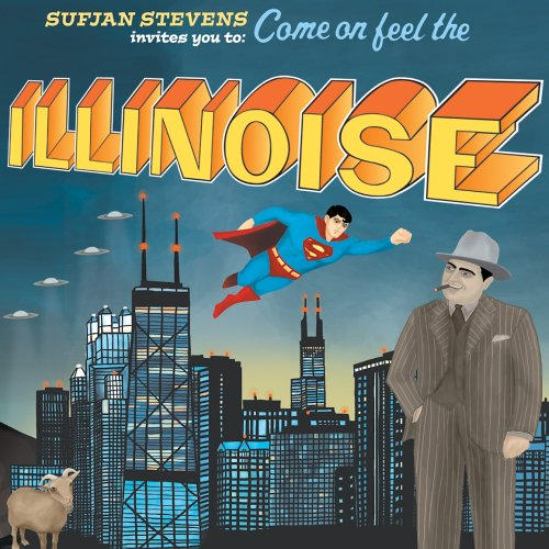 One of several different covers released for Illinois. The central image of Superman has been replaced by balloons or simply left blank on later releases of the album.