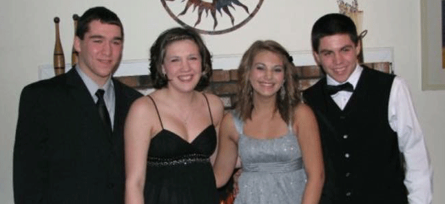 2013 graduates Cody Guilmain, Kaitlyn Brutus, Kendall Pope and Mike Weidenfeld attended the last Homecoming dance, which was in the fall of 2012. Junior class secretary Shea Robinson said student council hopes the upcoming Homecoming dance will "bring back the old tradition."