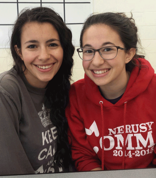 Junior Deena Feldmann, right, will be spending second semester in Israel.  Her sister Molly Feldmann, left, who graduated last year, also spent the second semester of her junior year in Israel when she attended LHS.