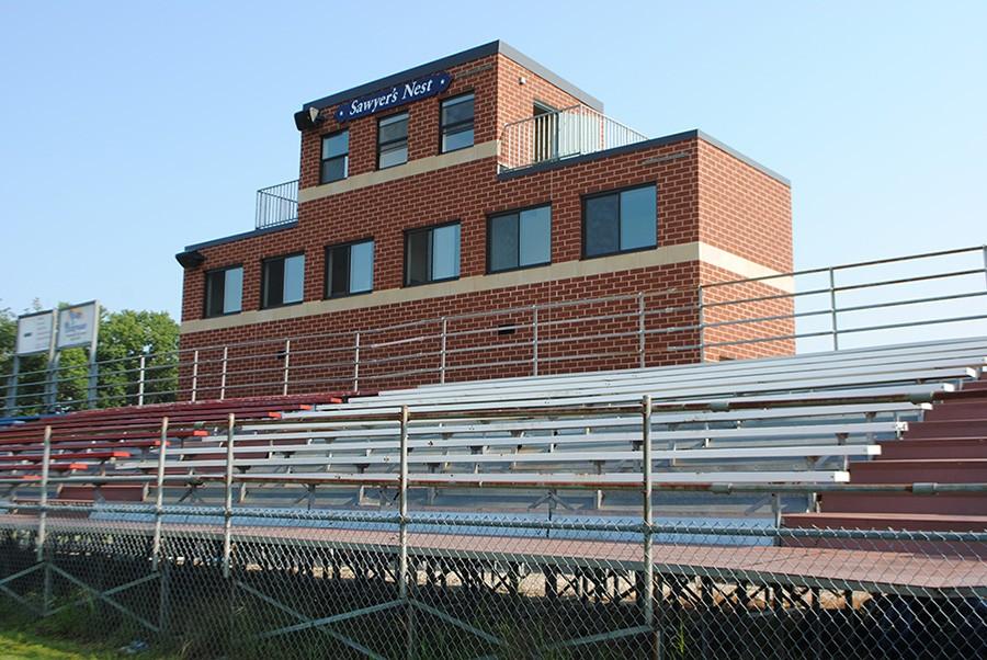 Sawyers Nest gets re-built and ready for Lancer sports.  This press box now not only has rooms and windows for announcers but also a specific room dedicated for Lancer TV.   