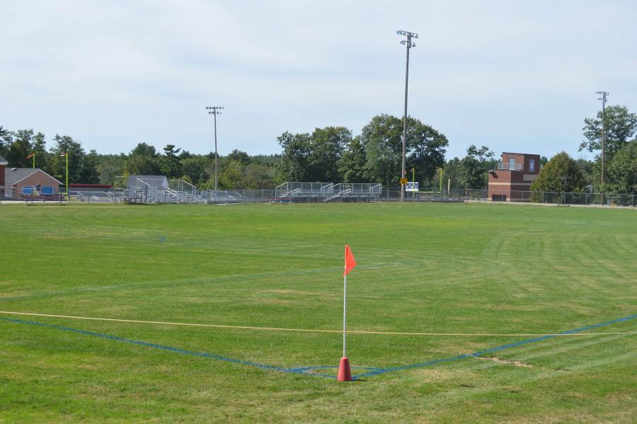 The current soccer/boys lacrosse field which would be a prime location for an artificial turf field at LHS.
