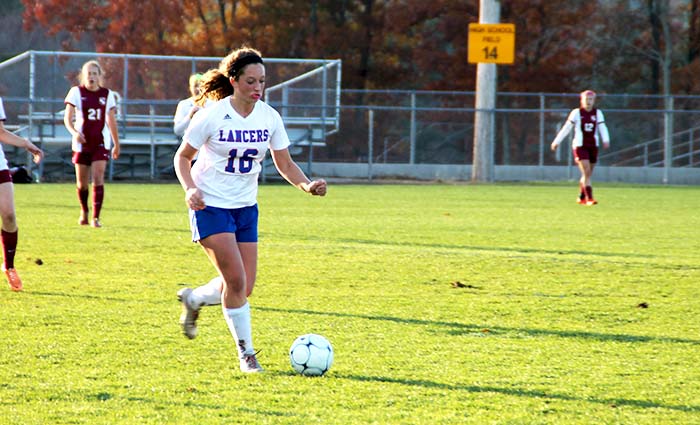 Junior Kenzie Donovan scores the game winning goal to put the girls in to the final four 