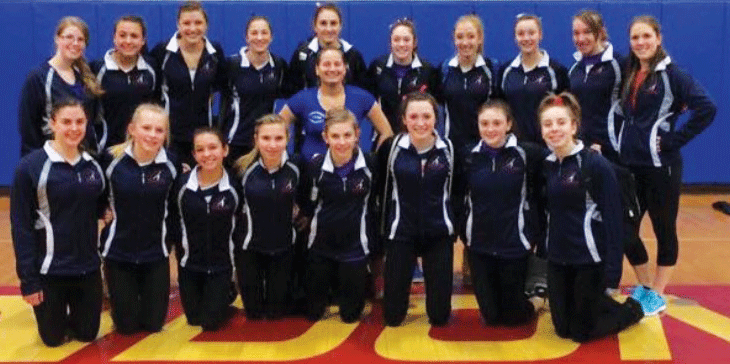 The gymnastics team is looking forward to their state meet this weekend. “We have a very talented team this year,” senior Jill McIntyre said.  “Everyone has worked very hard from the first day of practice until the end.”