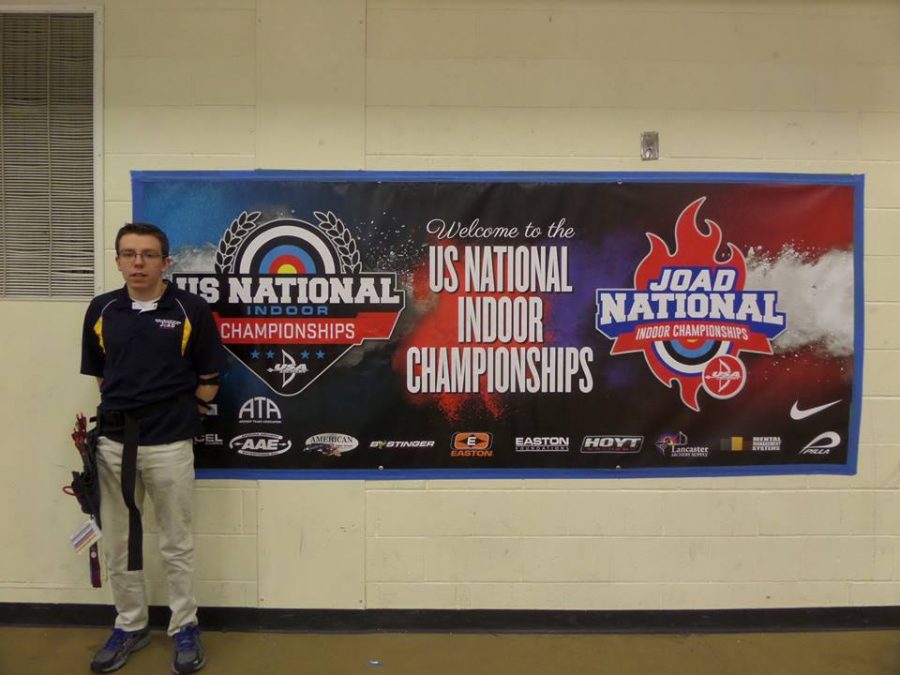 Senior Michael Sweet takes first place at archery nationals