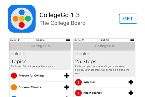 CollegeGo: College board app on the go
