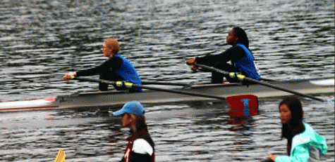 After weeks of not being able to row because of the drought, juniors Heather Ricker and Kiara Breault finally get back on the water.