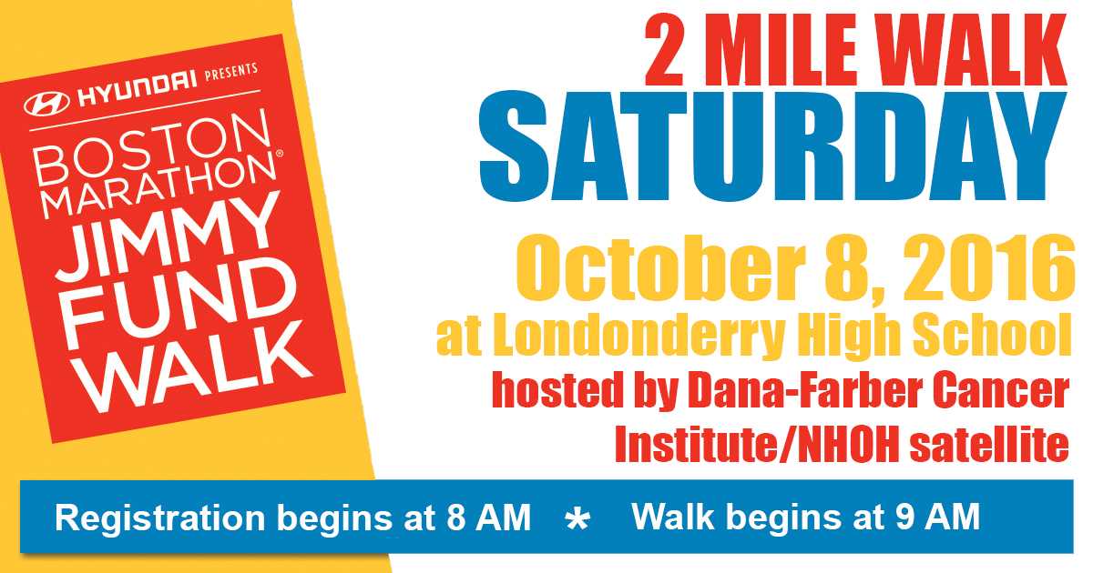 Jimmy Fund 2mile walk at LHS this Saturday Lancer Spirit Online