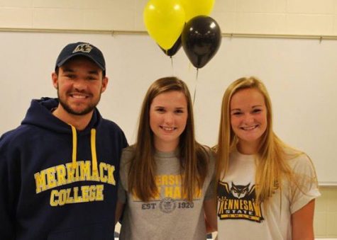 Seniors Sean Snyder, Emily Holland, and Sami Lecaroz will continue their lacrosse careers into college. 