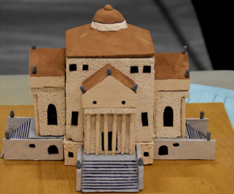 Freshman Lea Baum's model of the Villa Rotunda.