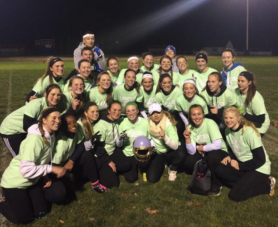 The class of 2018 took home the Powder Puff trophy this year, after defeating the freshmen class in the championship, 7-6. 