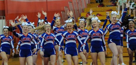 Smiles throughout as the girls take the mat for the last time this season.