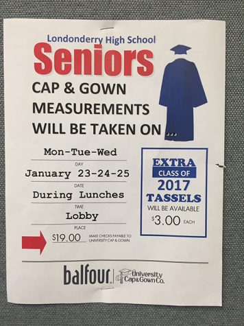 Senior cap and gown measurements to be taken