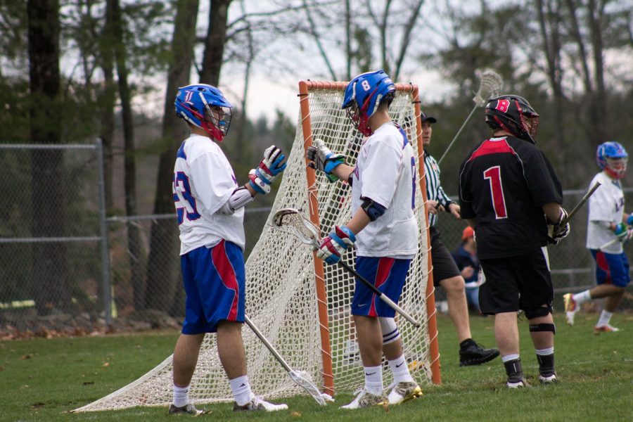 Snyder celebrates a goal for the Lancers in a game last season. Snyder will lead the team this year as one of three captains. 