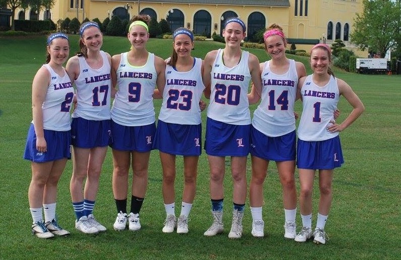 From left to right: Faye Brown, Emily Holland, Camille Lamont, Erika Tsetsilas, Hannah Hagerty, Sami Lecaroz, Kiersten Hoglund