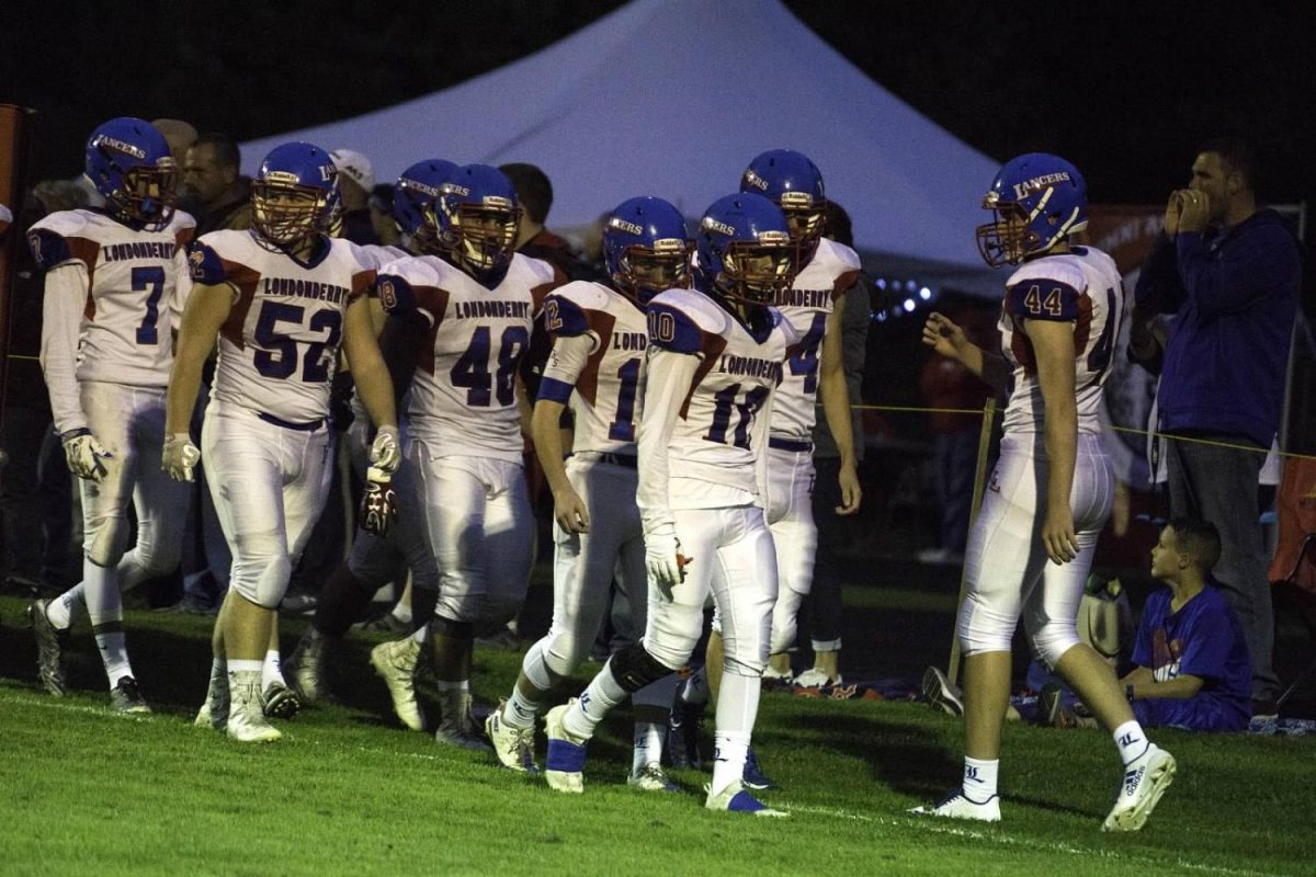 Lancer football takes the field on their home turf against Nashua North.