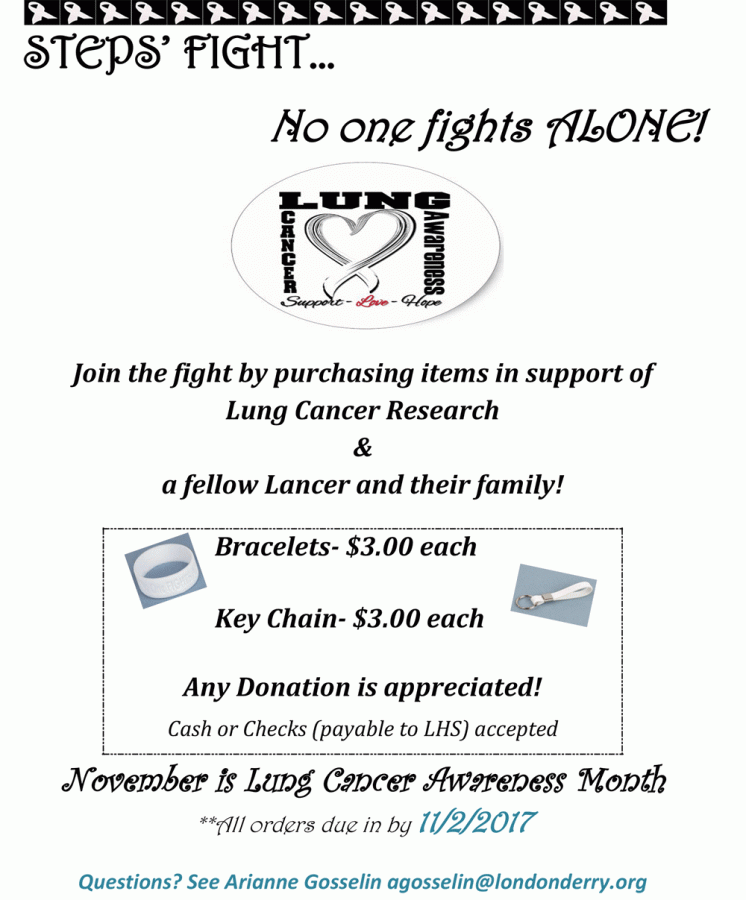 STEPS program to raise money for lung cancer research, Lancer family