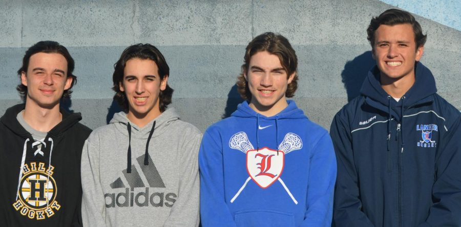 Varsity captains takes pre-season picture with their mullets on display.