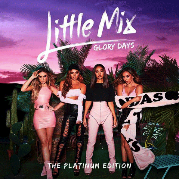 (From left to right) Vocalists Perrie Edwards, Jesy Nelson, Leigh-Anne Pinnock, and Jade Thirlwall on the album artwork for Glory Days: The Platinum Edition. The album was released on November 24, 2017 and featured three new tracks, plus their summer hit “Reggaetón Lento (Remix),” as well as three acoustic versions of songs from the album. By purchasing the album via their website, the buyer would also receive the documentary and 2018 calendar.