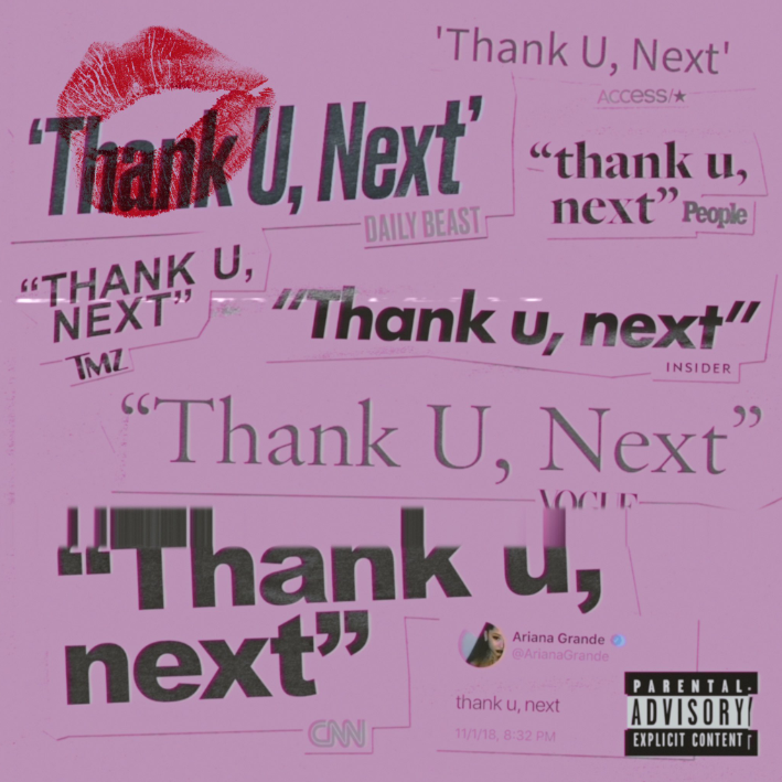 Resultado de imagem para thank u next artcover