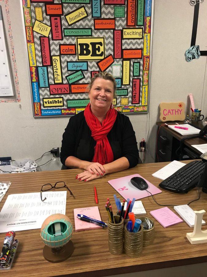 New+House+4+secretary+Mrs.+Brown+says+she+is+excited+about+her+new+position+at+LHS.+