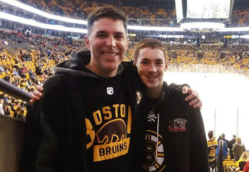 Courtemanche has raised his son to also be a die-hard Bruins fan. They are season ticket holders, so they attend many games together each year.