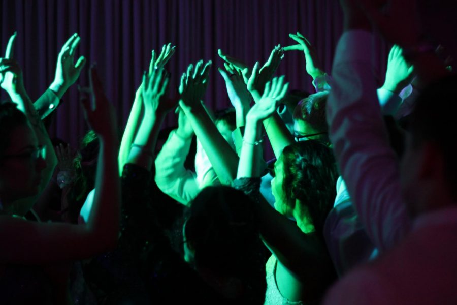 Students dance in formal attire during the annual LHS Senior Prom.