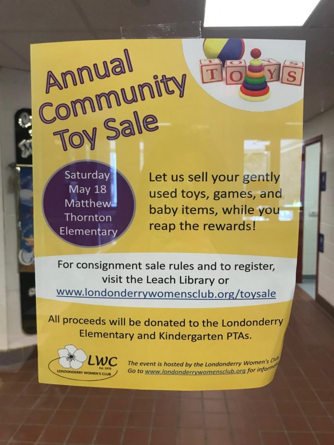 The Londonderry Womens Club is hosting their annual toy drive this Sat. May 18 at matthew Thornton
