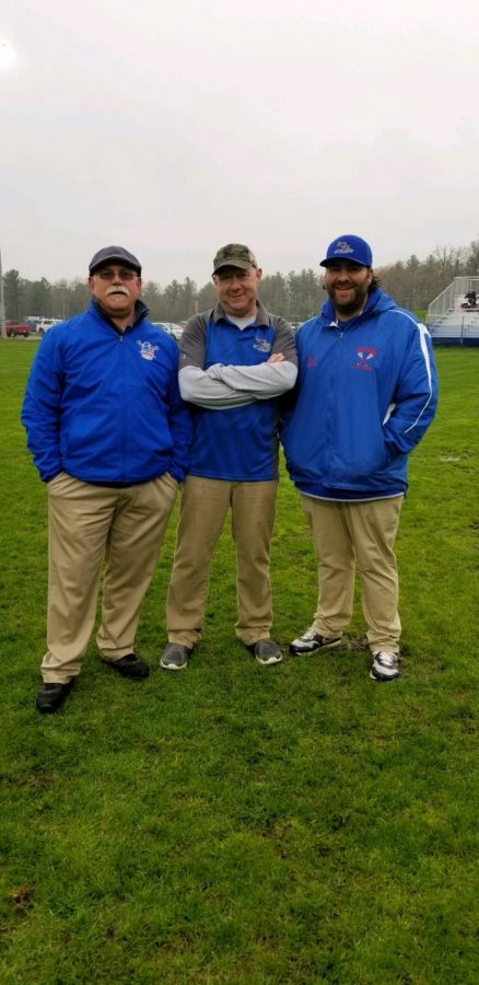 Varsity Lacrosse Coach Roger Sampson, Goalie Coach John Beaulieu and Defensive Coach Jason Pescia have led the varsity LAX team to a successful season and playoff run.