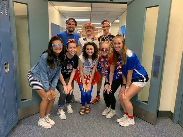 LHS seniors celebrate the first day of Senior Spirit Week with USA day. Check out other spirit week themes here: https://www.lancerspiritonline.com/23493/news/senior-spirit-week-is-this-week/ 