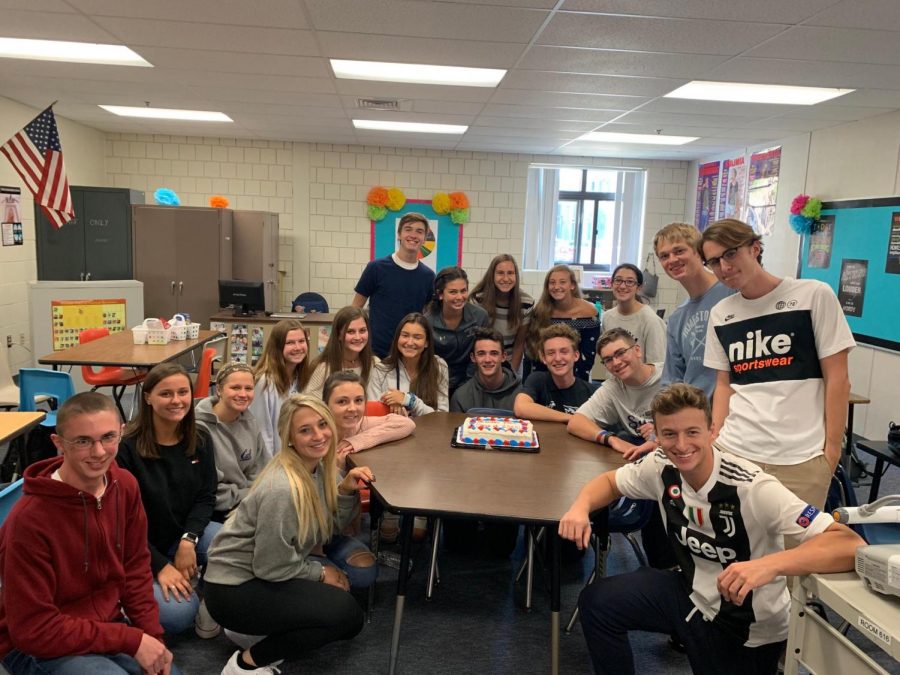 Class of 2020 Reps celebrate their first meeting of the year in September. 