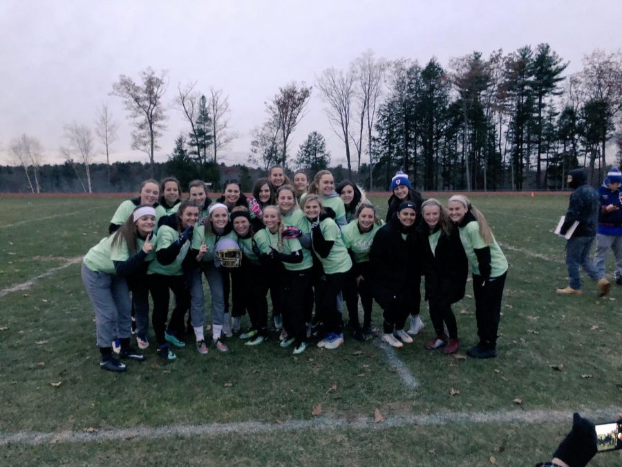 The Class of 2020 holds the coveted Powderpuff helmet after winning last year.