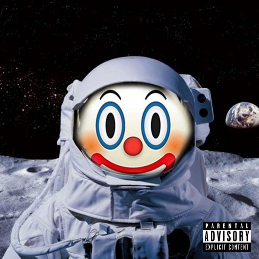 Junior Caden Elghazal creates an album cover for his Pinkerton diss track, "Astroc Clown." The album cover was later printed onto t-shirts that Elghazal sold around the school.