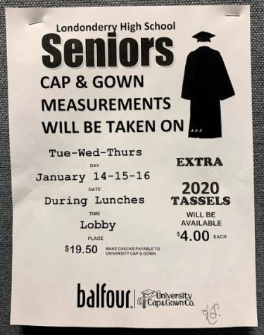 Attention seniors: cap and gown measurements to take place next week