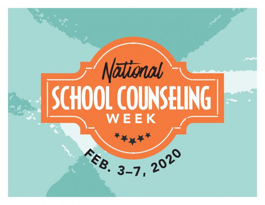 National School Counseling Weeks  logo for 2020. Each year the logo is redesigned differently.