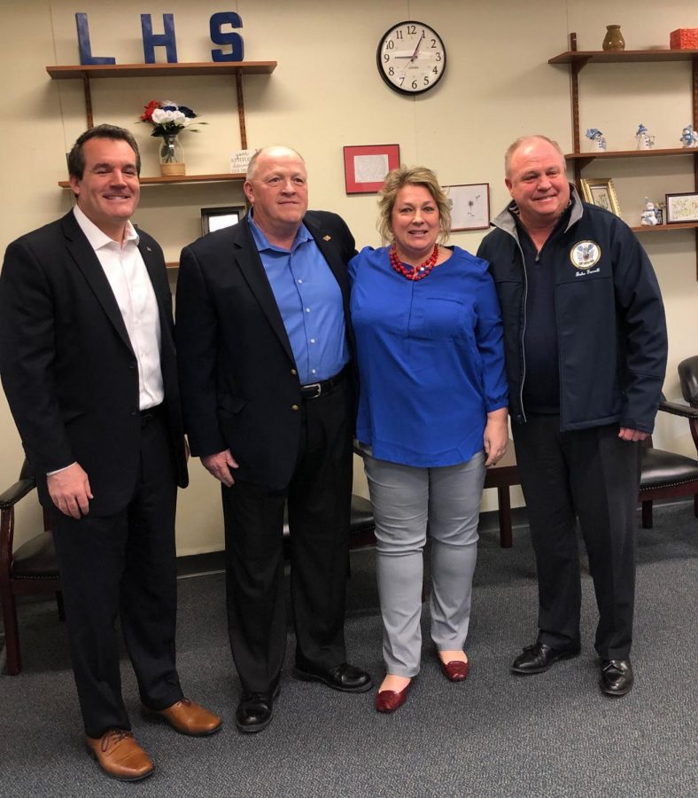 Katie Sullivan is awarded citizen of the year in the town of Londonderry. Pictured: Town manager and town council