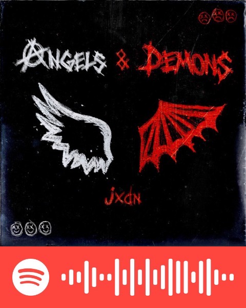 Jaden uses Angel and Demon wings to symbolize the meaning of his second single. 