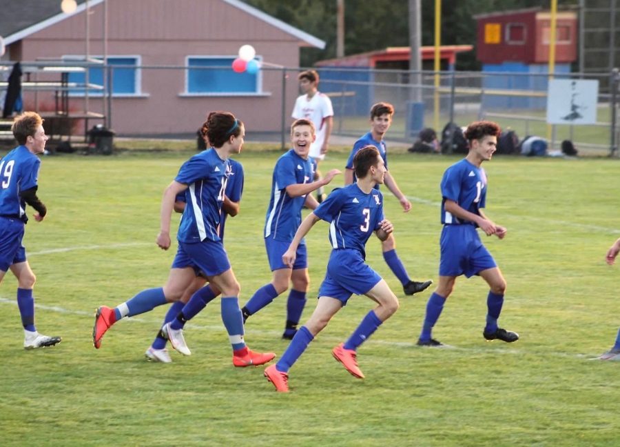 Boys varsity soccer wins their Mack Plaque matchup against Pinkerton Academy