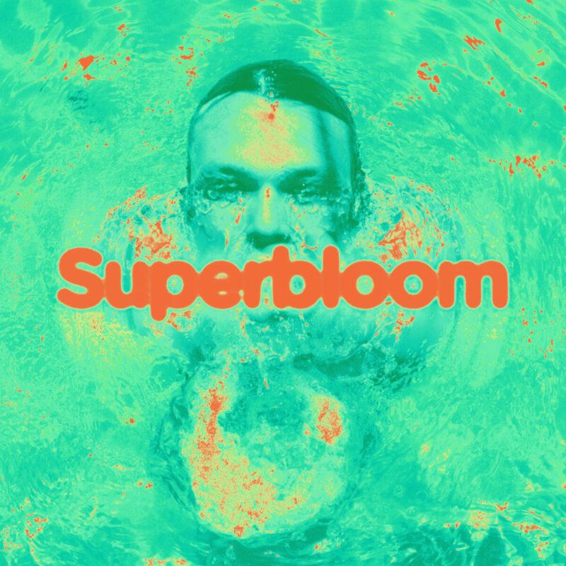 Irwin emerges from a green pool as the cover artwork of Superbloom. The album was released Oct. 23, 2020, and has ten tracks.