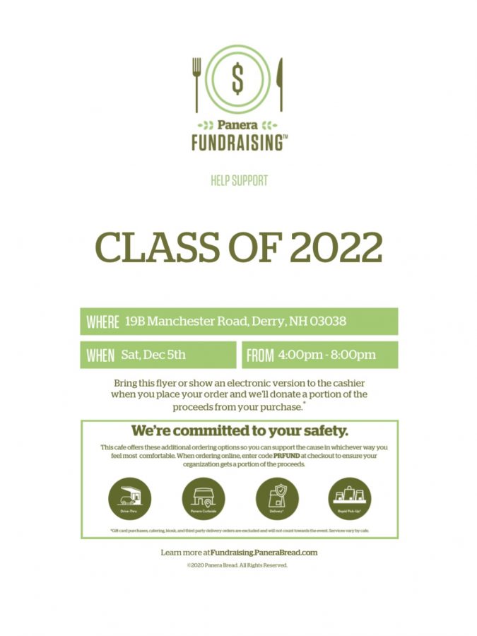 Show this flyer to the cashier or put in the code so the class or 2022 can get 20% of the proceeds!