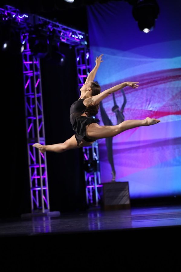 Holt dancing at Nationals in New York City.