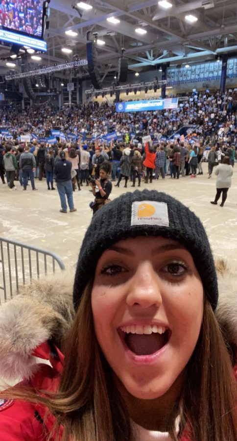 Bella+Bouchard+attends+a+Bernie+Sanders+rally+on+December+10%2C+2019.+Bouchard+attended+this+event+to+support+Sanders%2C+her+ideal+candidate.