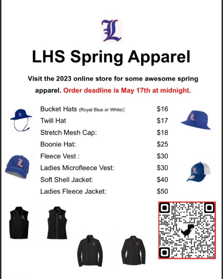 The class of 2023 will be holding an LHS apparel fundraiser closing on May 17 at midnight. 