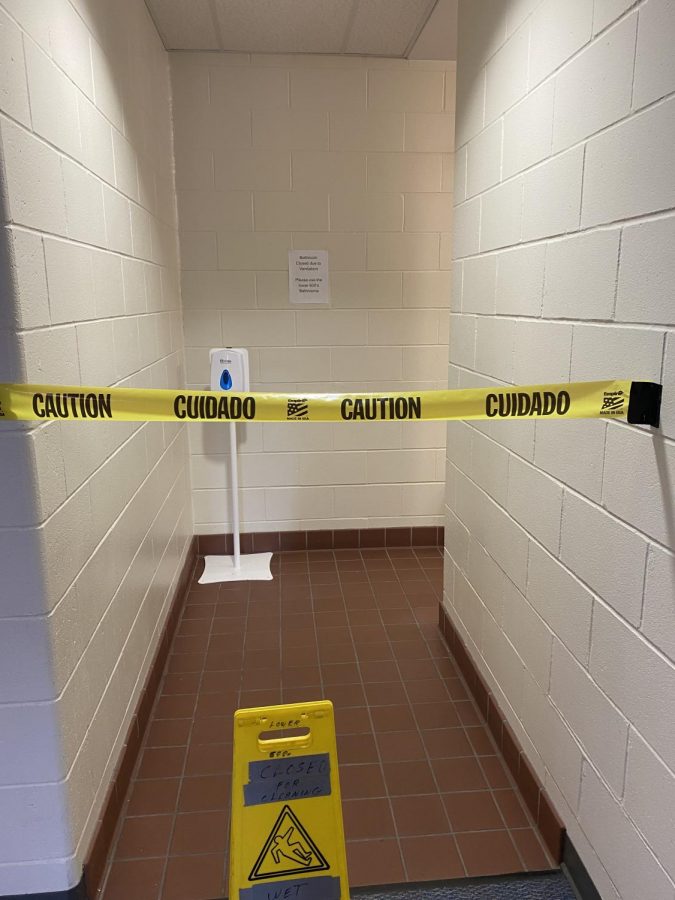 Bathrooms like the upper 600s have been closed until further notice. Notes were placed infront of each bathroom informing the students of the vandalization, and advising students to use another bathroom.