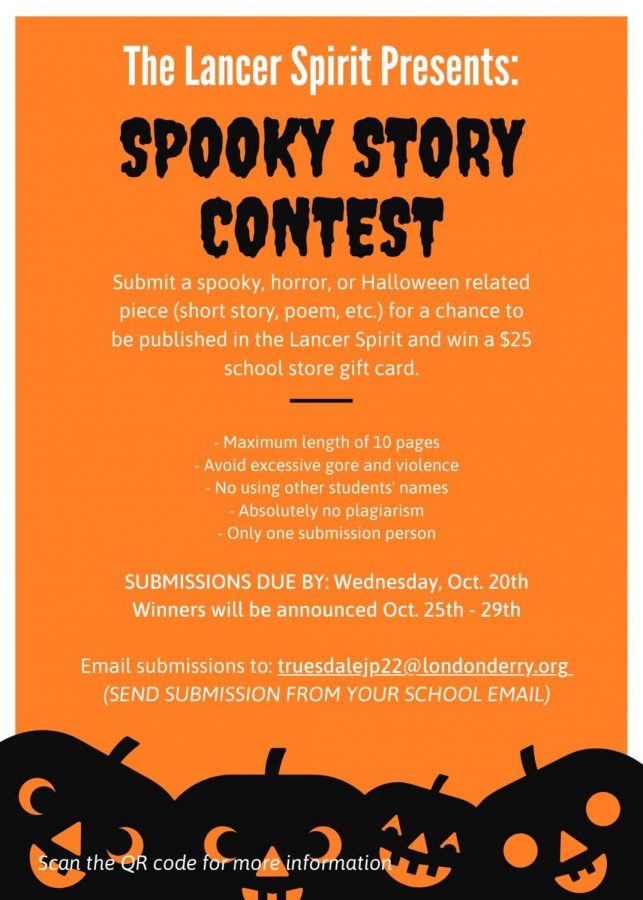 The+2021+Lancer+Spirit+Spooky+Writing+Contest+is+now+accepting+submissions+until+Oct.+20.