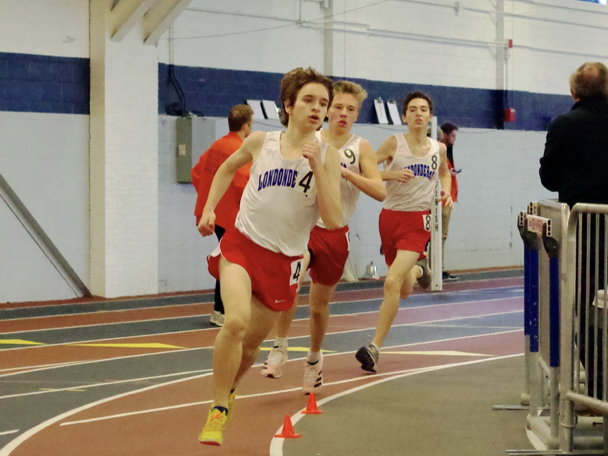 Senior Will Plante rounds the turn at last seasons meet.