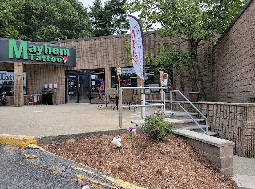 When getting a tattoo, it is important to research your artist. I was able to find Mayhem Tattoo in Salem, NH which was professional, clean, and the staff was friendly. 