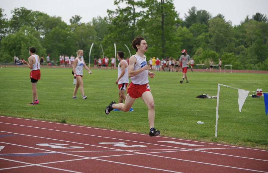 Senior Will Plante competes in a meet during last years shortened season.
