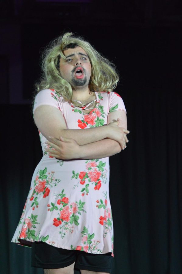 Jason Cain performs in drag.