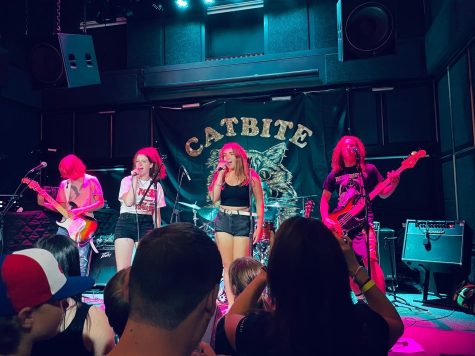 Local student-formed band Second to Last Minute perform as the opener for professional band Catbite in Portsmouth, N.H.
