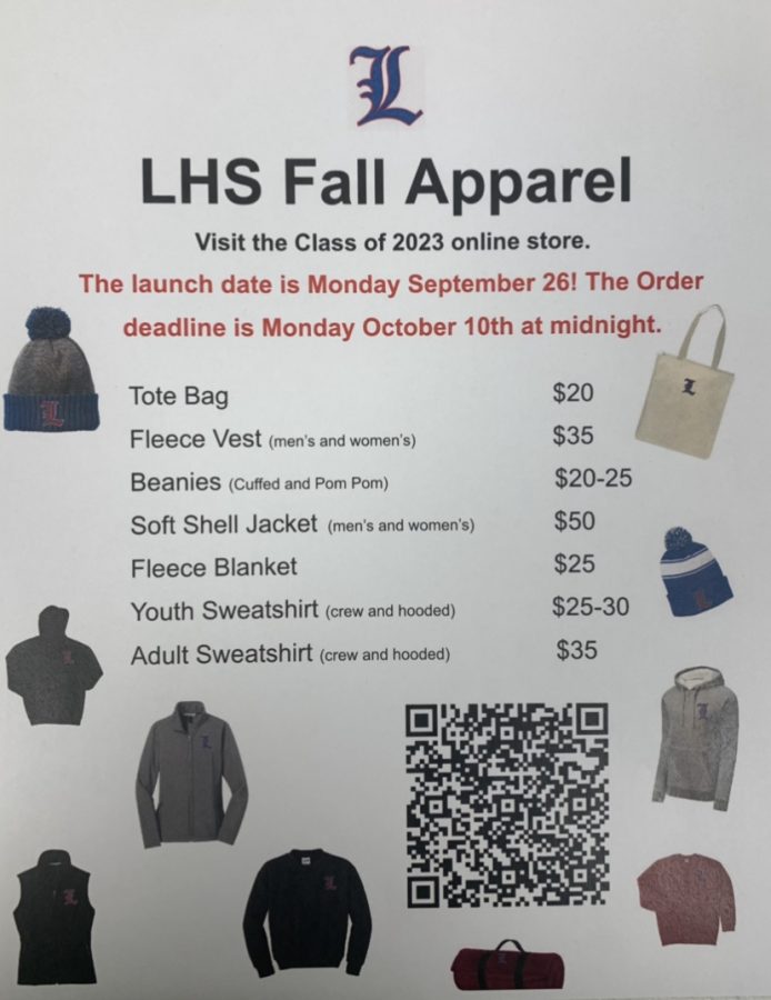 Class of 2023 fall apparel fundraiser